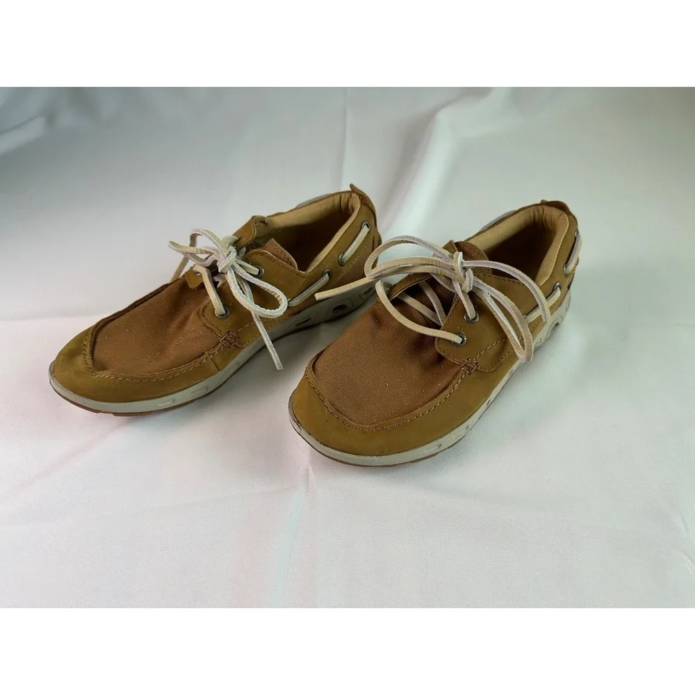 Columbia PFG Brown Boat Shoes Slip On Loafers Fishing Casual Comfort Mens Size 7